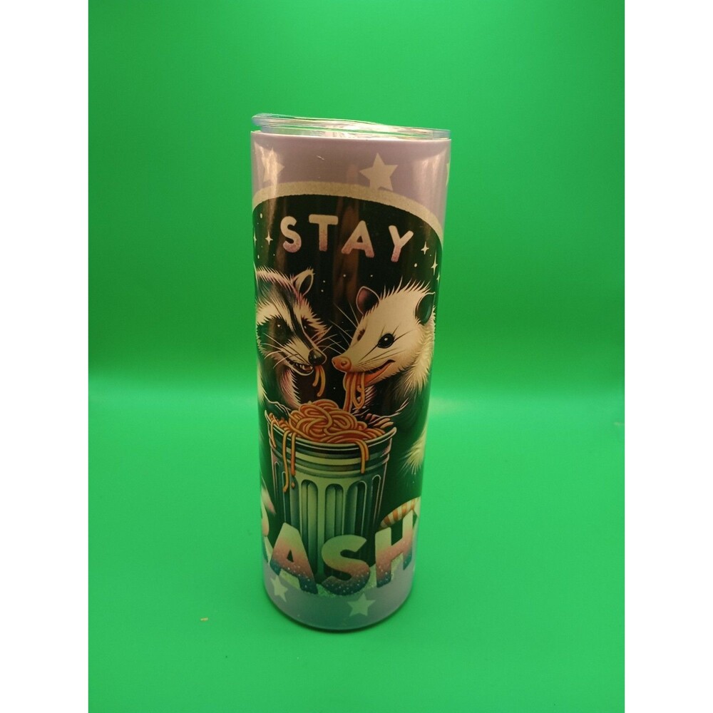 Subliminated Stay Tashy Opossum And Raccoon 20 Oz Mug Cup